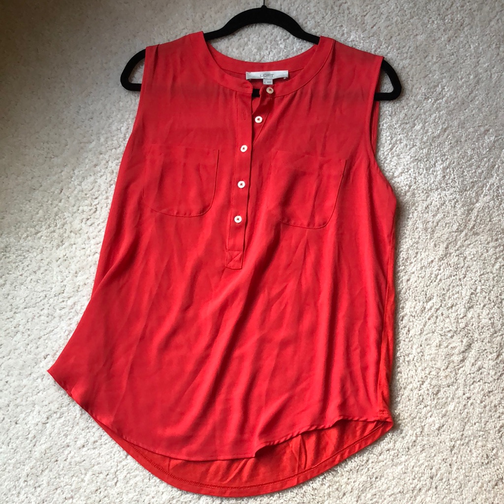 Loft Button Down Shell, Size M